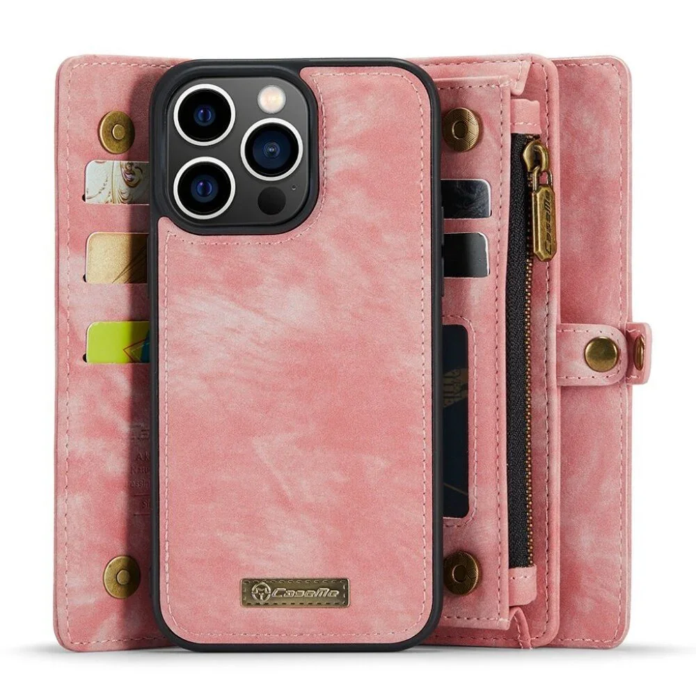 CaseMe 008 Detachable 2-in-1 PU Leather Wallet Phone Case for iPhone 13 ProMax M